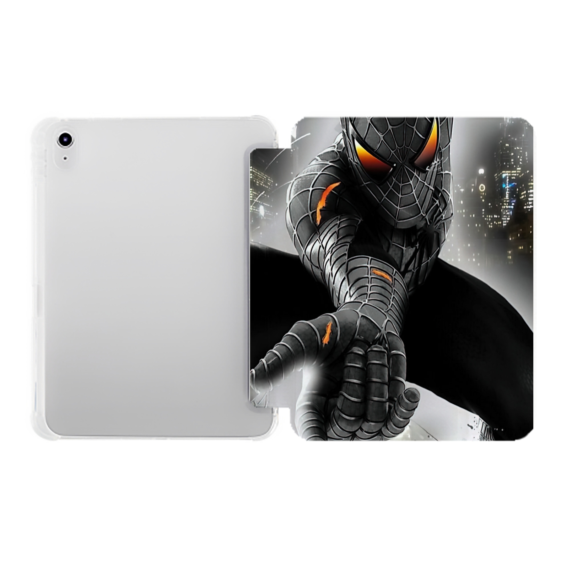 （画像用） Spider Man スパイダーマン IPad ケース ペン収納付き 三つ折りスタンド PUレザー×シリコン 対応機種9.5/10.5/10.9インチ
